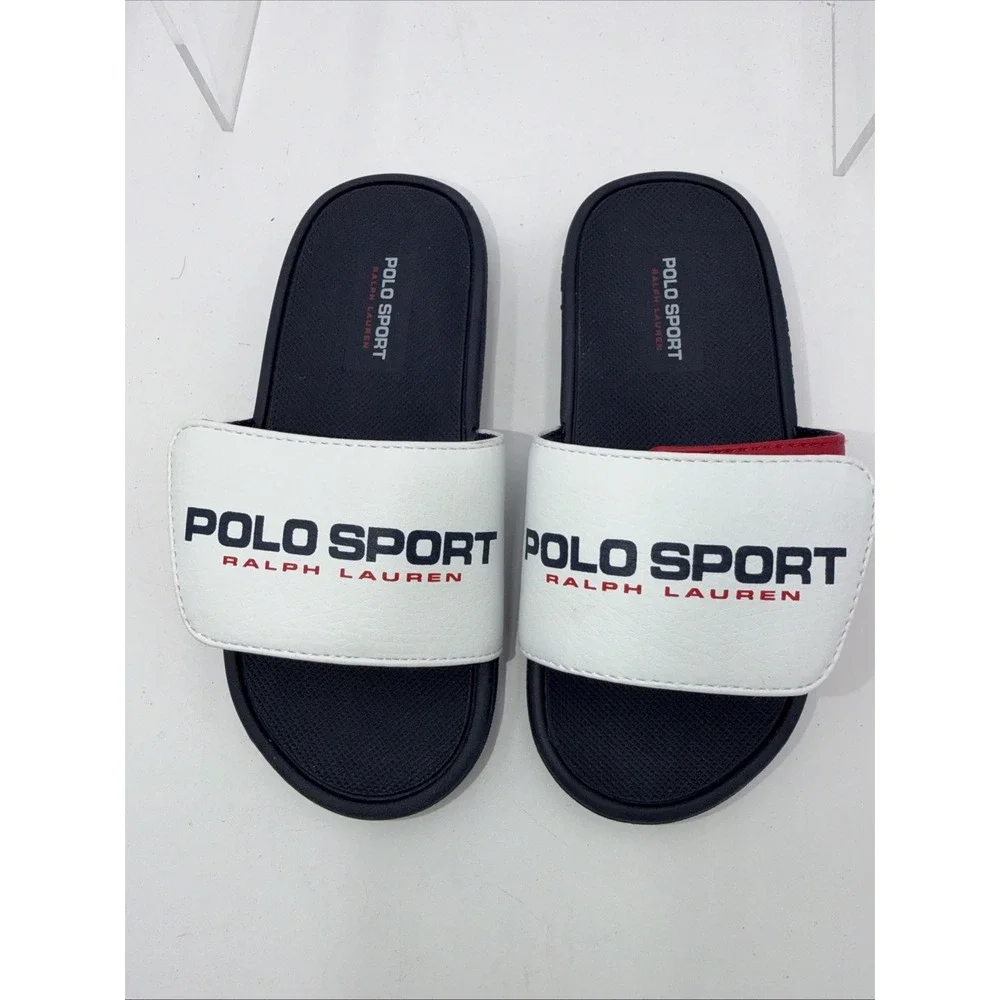Ralph Lauren Kids Leary II Slider Sandals in Red White Blue New Size‎ 12